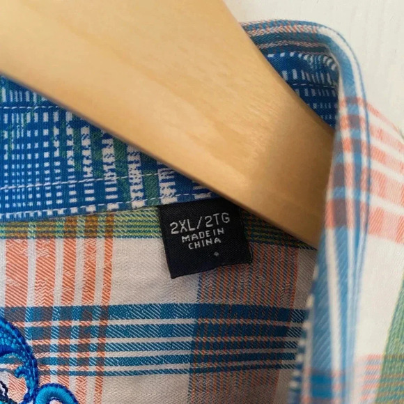 Robert Graham Mens Long Sleeve Plaid Button Down Short Size 2XL Business Casual - Picture 8 of 9